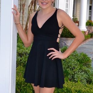 Short Black cocktail dress, Lulus size small.